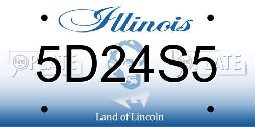 5D24S5 Illinois License Plate