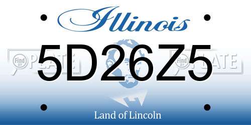 5D26Z5 Illinois License Plate