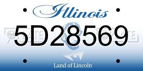 5D28569 Illinois License Plate