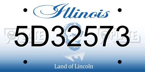 5D32573 Illinois License Plate