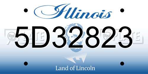 5D32823 Illinois License Plate