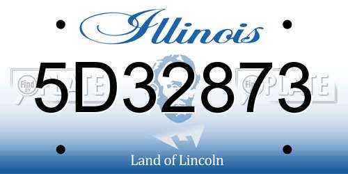 5D32873 Illinois License Plate