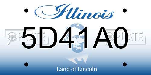 5D41A0 Illinois License Plate