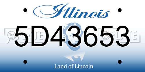 5D43653 Illinois License Plate