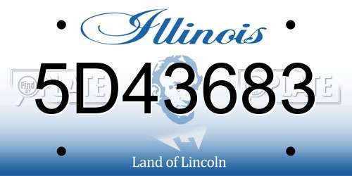 5D43683 Illinois License Plate