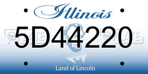 5D44220 Illinois License Plate