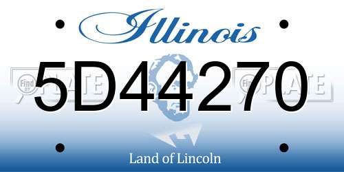 5D44270 Illinois License Plate