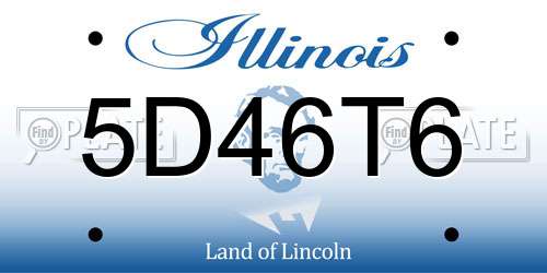 5D46T6 Illinois License Plate