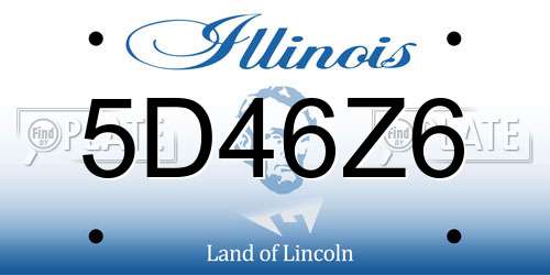 5D46Z6 Illinois License Plate