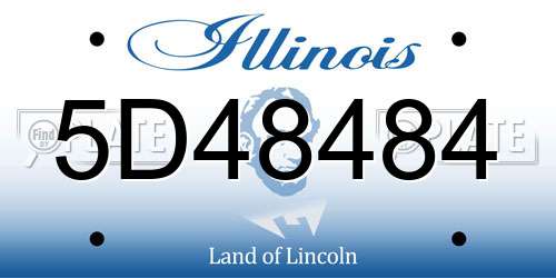 5D48484 Illinois License Plate