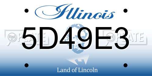 5D49E3 Illinois License Plate