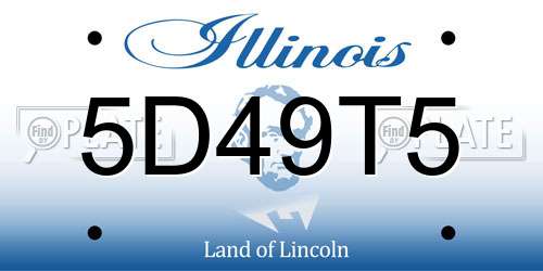5D49T5 Illinois License Plate