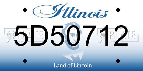 5D50712 Illinois License Plate
