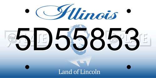 5D55853 Illinois License Plate
