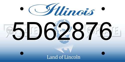 5D62876 Illinois License Plate
