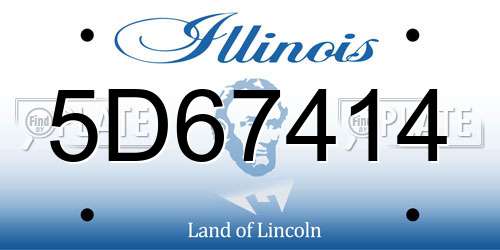 5D67414 Illinois License Plate