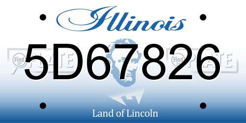 5D67826 Illinois License Plate
