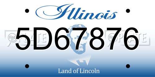 5D67876 Illinois License Plate