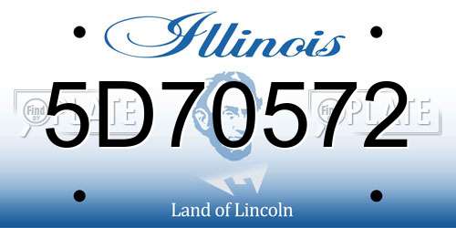 5D70572 Illinois License Plate