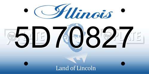 5D70827 Illinois License Plate