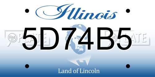 5D74B5 Illinois License Plate