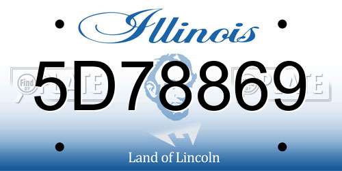 5D78869 Illinois License Plate
