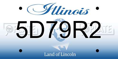 5D79R2 Illinois License Plate