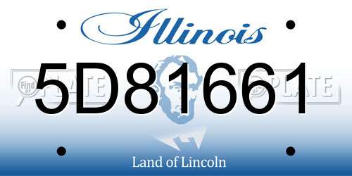 5D81661 Illinois License Plate