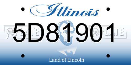 5D81901 Illinois License Plate