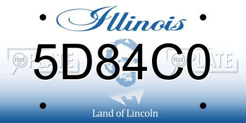 5D84C0 Illinois License Plate