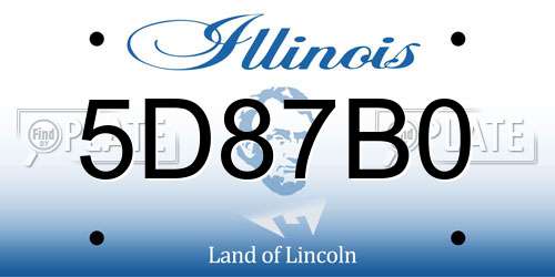 5D87B0 Illinois License Plate