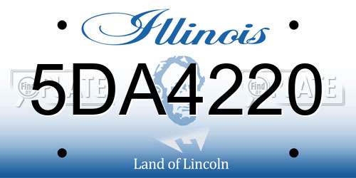 5DA4220 Illinois License Plate