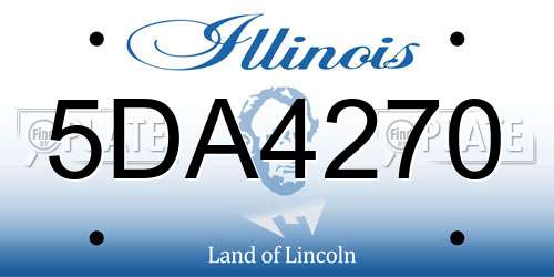 5DA4270 Illinois License Plate