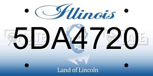 5DA4720 Illinois License Plate