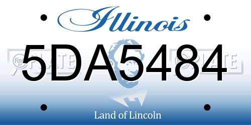 5DA5484 Illinois License Plate