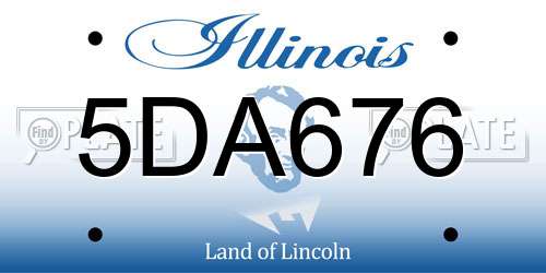 5DA676 Illinois License Plate