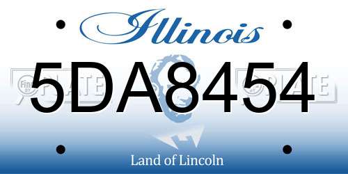 5DA8454 Illinois License Plate