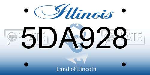 5DA928 Illinois License Plate