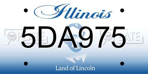 5DA975 Illinois License Plate
