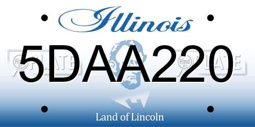 5DAA220 Illinois License Plate