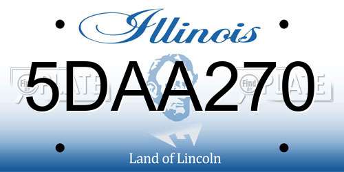 5DAA270 Illinois License Plate