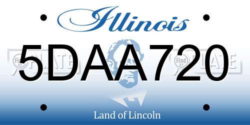 5DAA720 Illinois License Plate