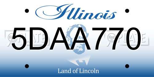 5DAA770 Illinois License Plate