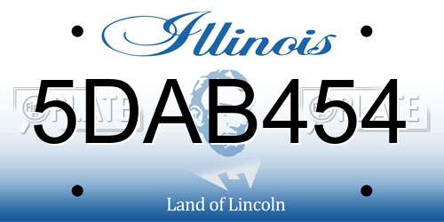 5DAB454 Illinois License Plate