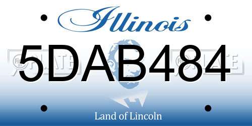 5DAB484 Illinois License Plate
