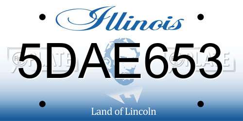 5DAE653 Illinois License Plate