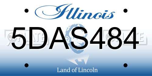5DAS484 Illinois License Plate