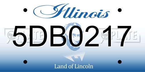 5DB0217 Illinois License Plate