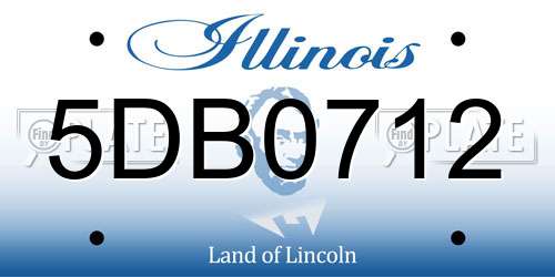 5DB0712 Illinois License Plate