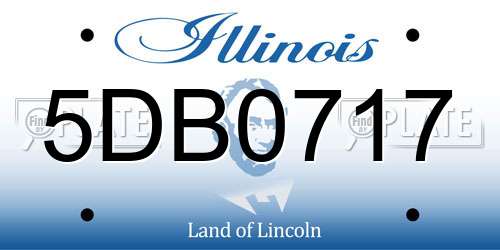 5DB0717 Illinois License Plate